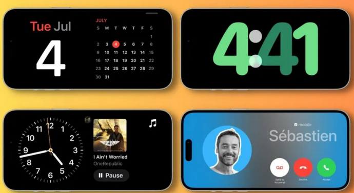 三乡镇苹果手机维修分享iOS17横屏充电待机显示有什么好处 
