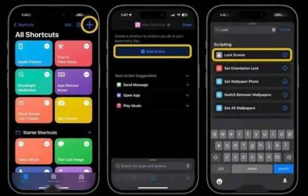 三乡镇苹果14锁屏维修店分享iPhone14升级iOS16.4后如何创建锁屏快捷方式 